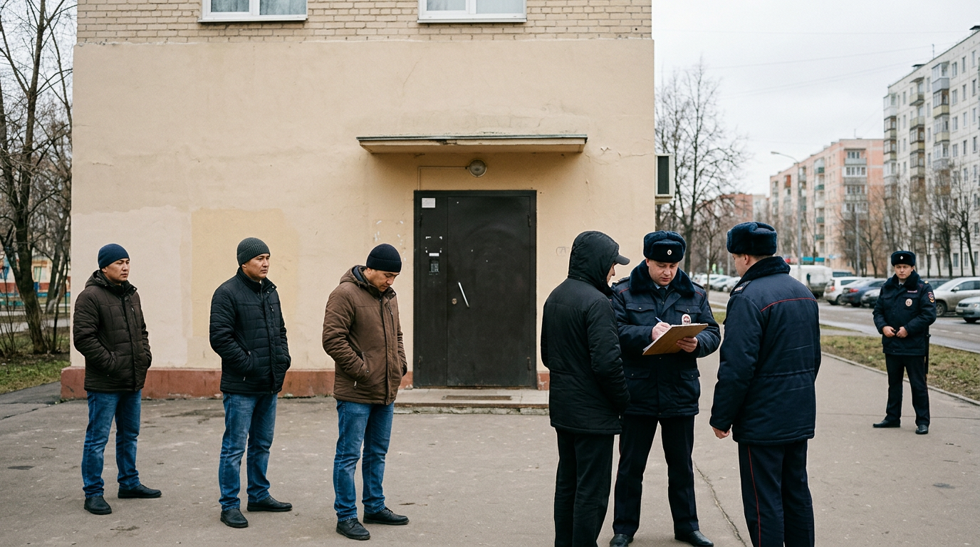 Миграционный рейд полиции в Химках